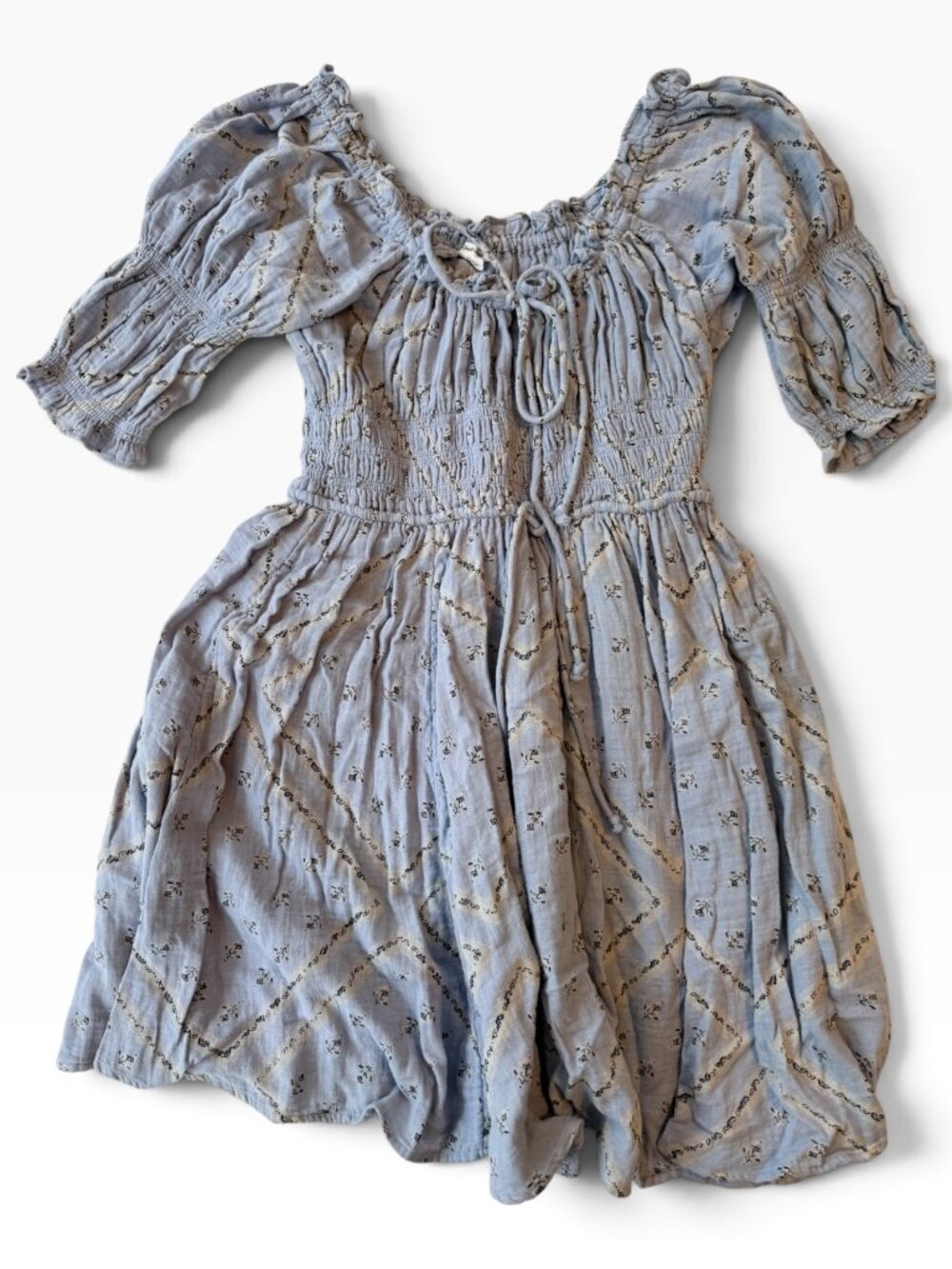 Kimchi Blue Urban Outfitters Blue Smocked Midi Dress Size Small